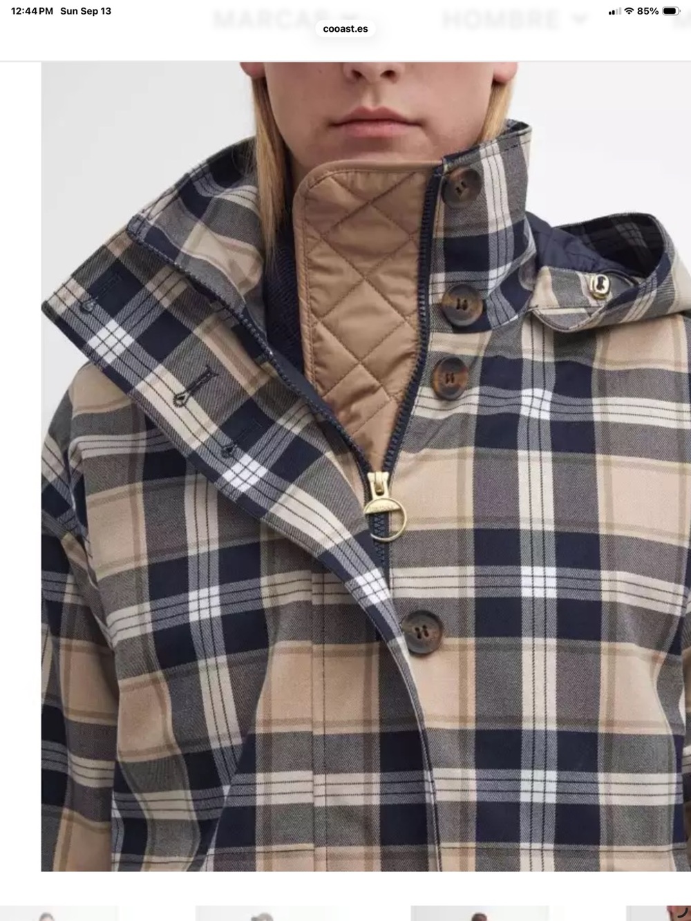 NWT BARBOUR IRIS TARTAN WATERPROOF COAT